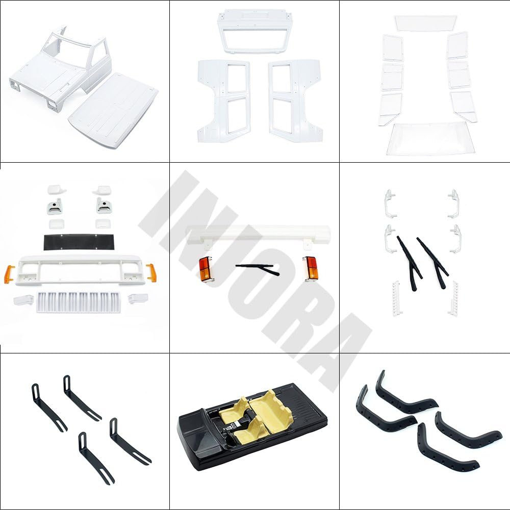 Hard Plastic 12.3 Inch Wheelbase Body Car Shell for 1/10 RC Crawler I377