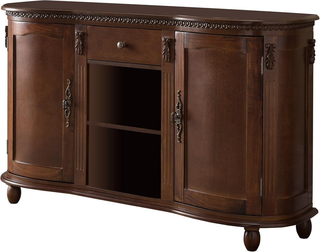 Walnut Wood Buffet Server Console Table Cabinet W579703