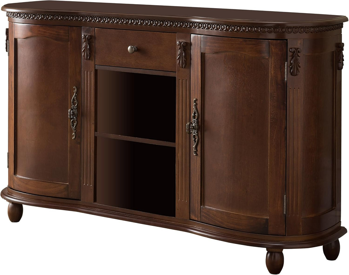 Walnut Wood Buffet Server Console Table Cabinet W579703