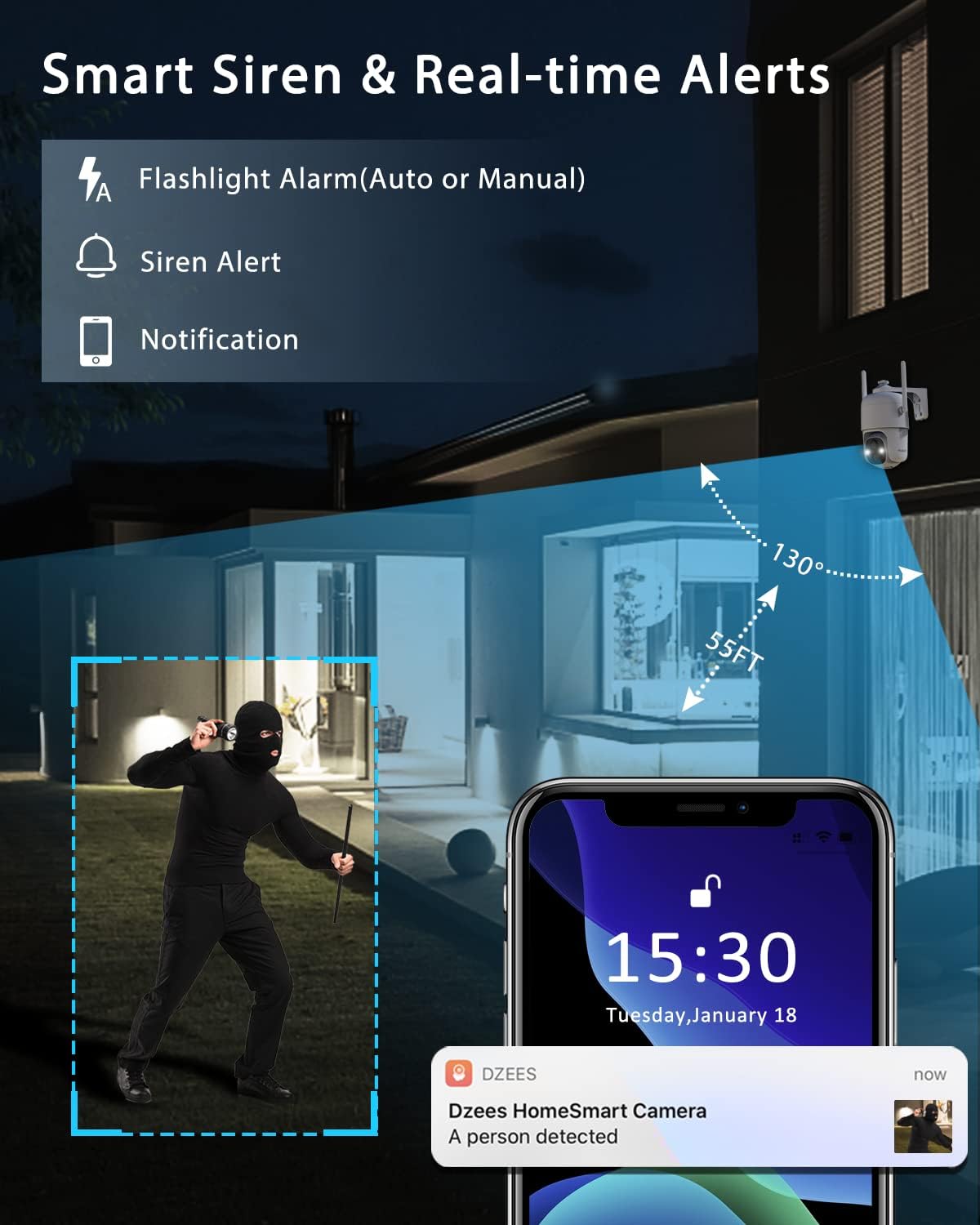 Battery Powered Wireless Outdoor Security Camera K56185