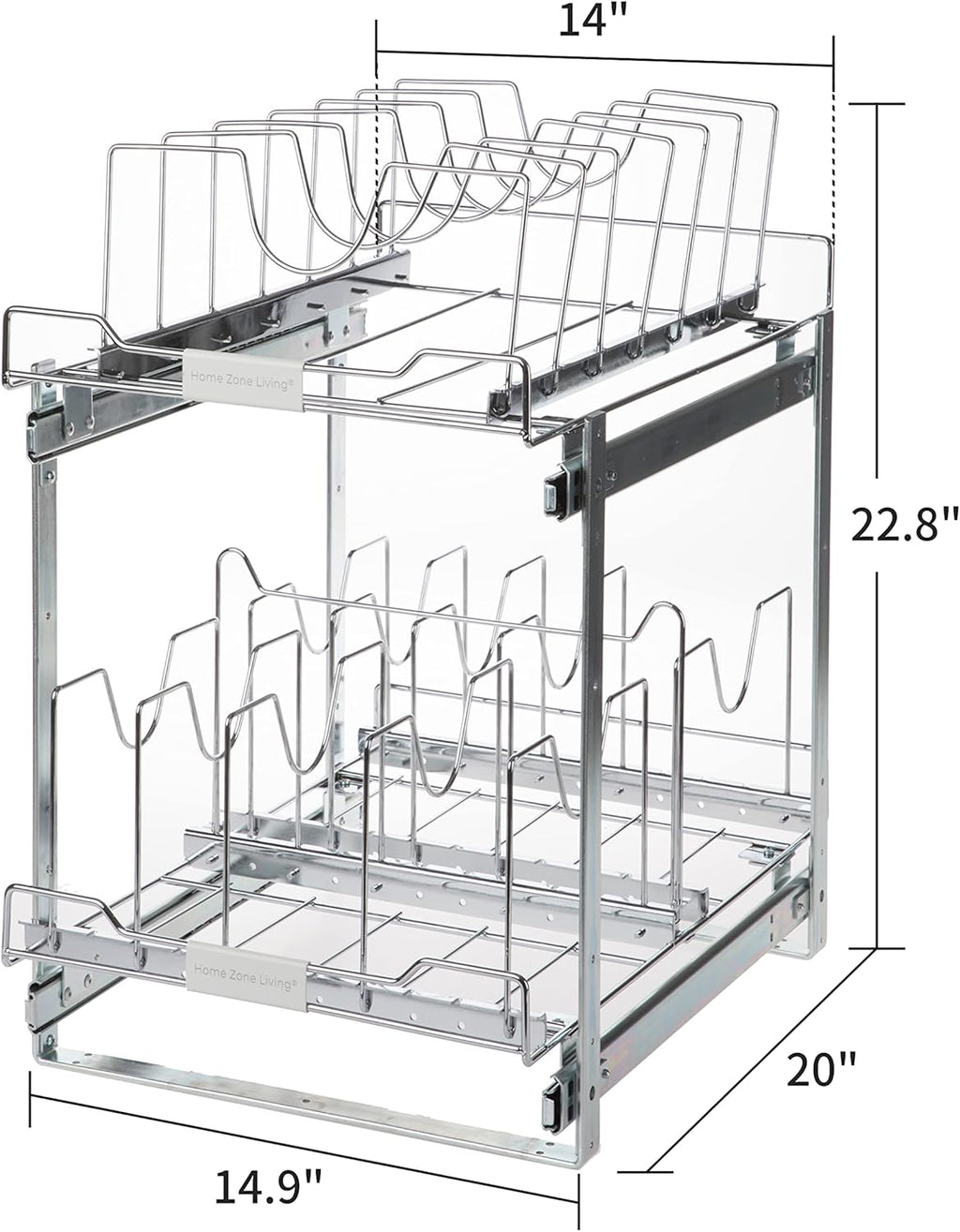 2-Tier Pull Out Cabinet Organizer S486