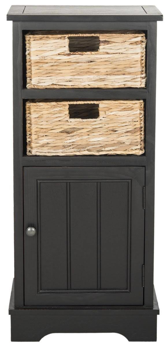 Distressed Black Cabinet R776