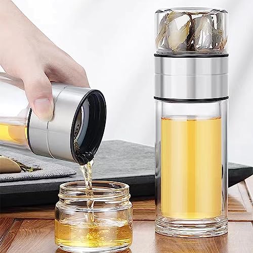 Glass Tea Infuser Bottle Double Wall 15oz Q69785