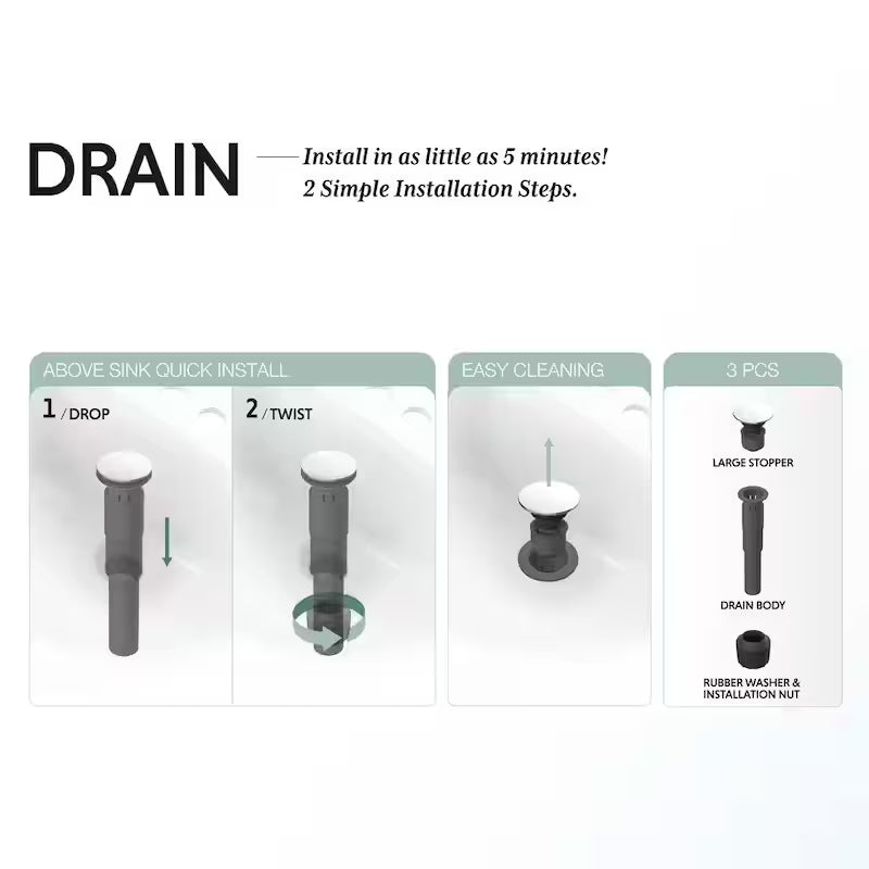 Single-Handle Single-Hole Bathroom Faucet in Chrome W167507