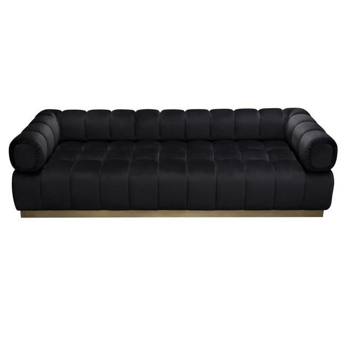 Black Velvet Low Profile Sofa C153