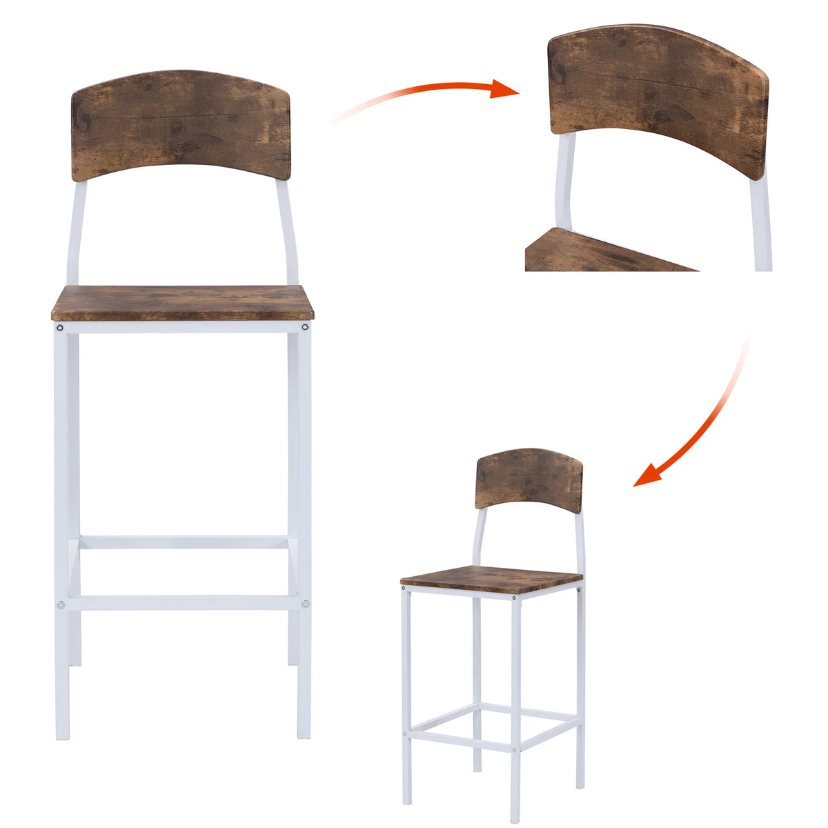 5 Piece Counter Height Dining Table Set with Drop Leaf and 4 Chairs I73203