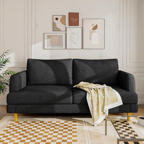 Beige Upholstered 70" 2-Seater Loveseat Sofa with USB Type C Ports R995208
