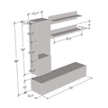 Oak Wall Mounted Floating Entertainment Center B95794