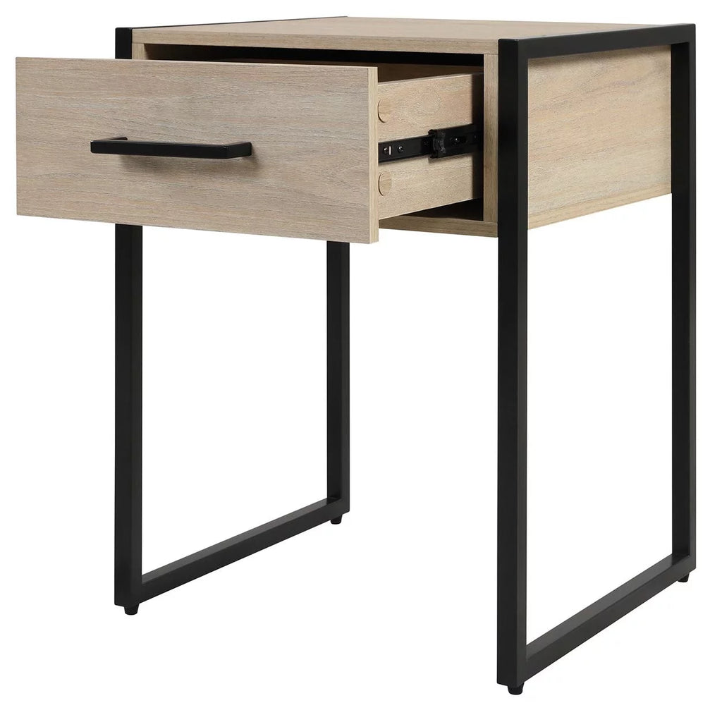 Beige Oak 1 Drawer Nightstand U5442