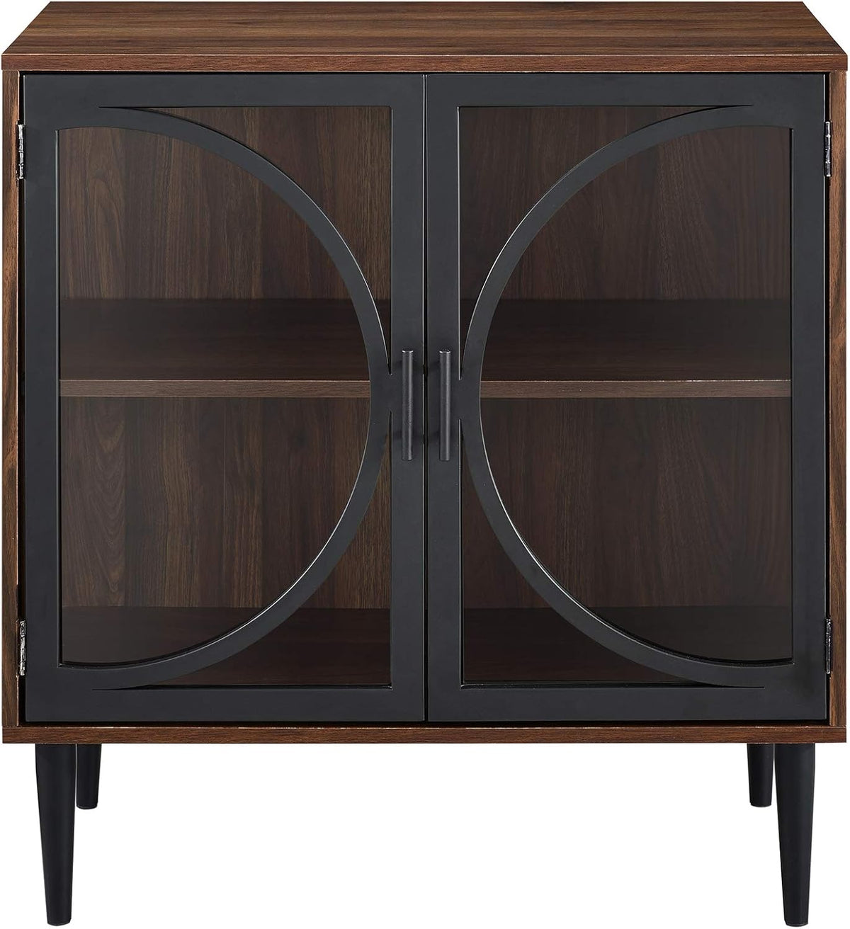 Industrial Buffet Storage Cabinet, 30 Inch, Dark Walnut F257