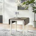 50 x 36 x 30 Walnut Antique White Square Dining Table G705