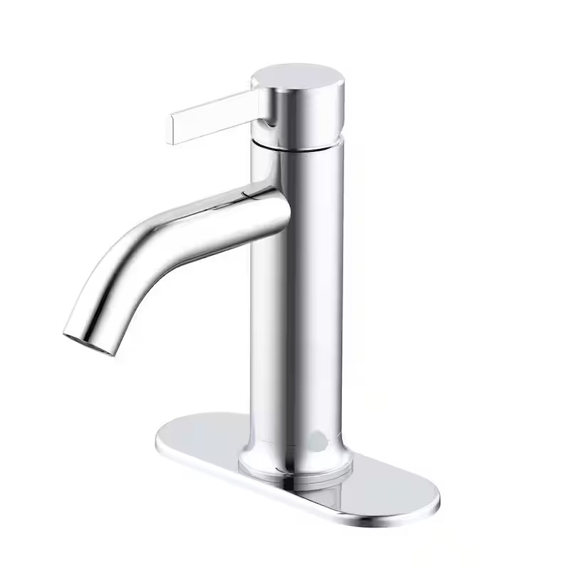 Single-Handle Single-Hole Bathroom Faucet in Chrome W167507