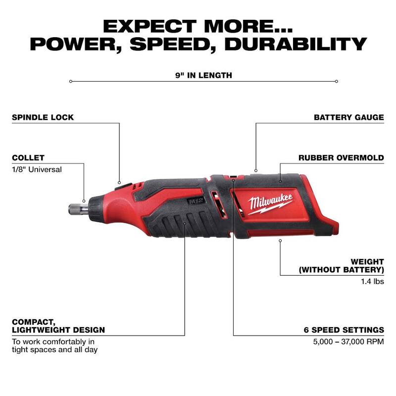12V Lithium-Ion Cordless Rotary Tool with 2.0 Ah Battery Pack C9429