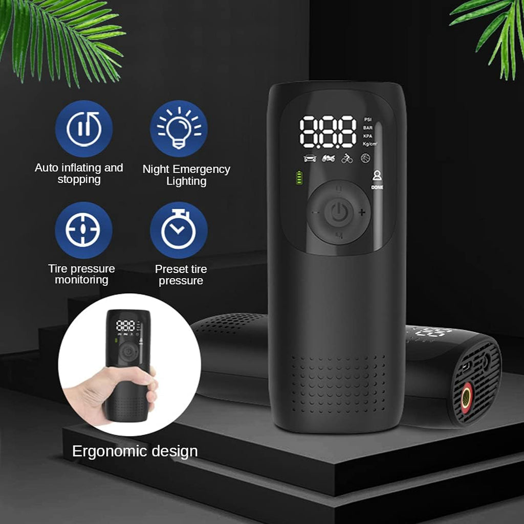150PSI Portable Air Compressor Tire Inflator Rechargeable Digital Pump Pack of 2 P666185