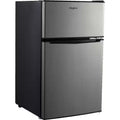 3.1 cu. ft. Stainless Steel Mini Fridge with Dual Door Freezer D386