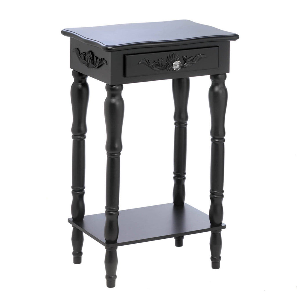 Black Colonial Carved Side Table W840