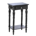 Black Colonial Carved Side Table W840