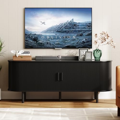 55" TV Stand with Power Outlet and Adjustable Shelves J525767
