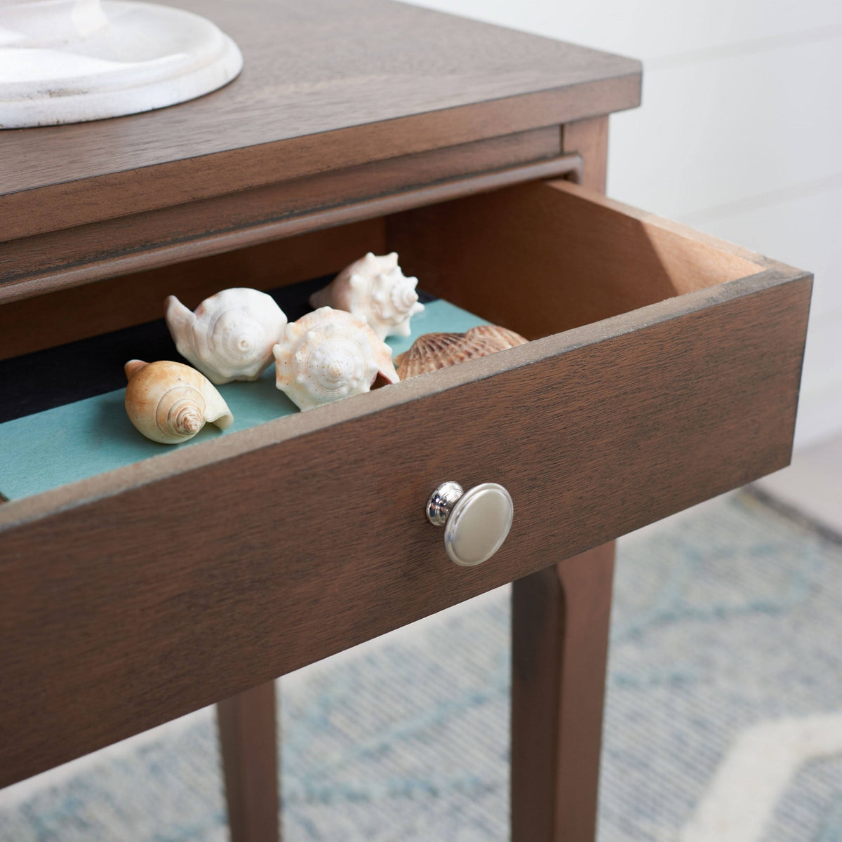 White 1-Drawer Accent Table N172381