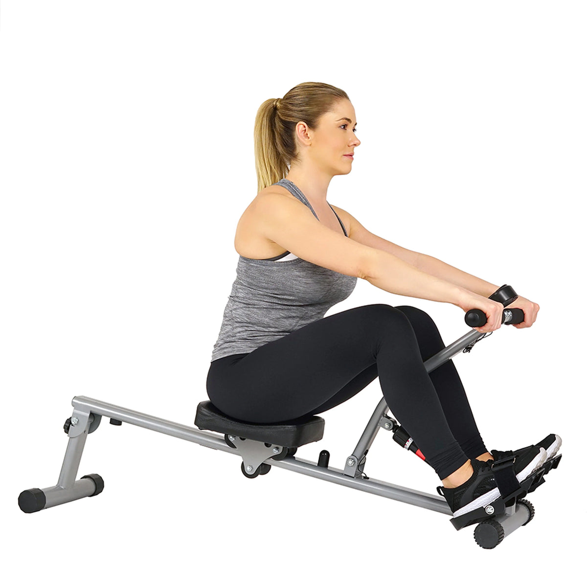 Rowing Machine Rower with Digital Monitor and Adjustable Resistance I377031