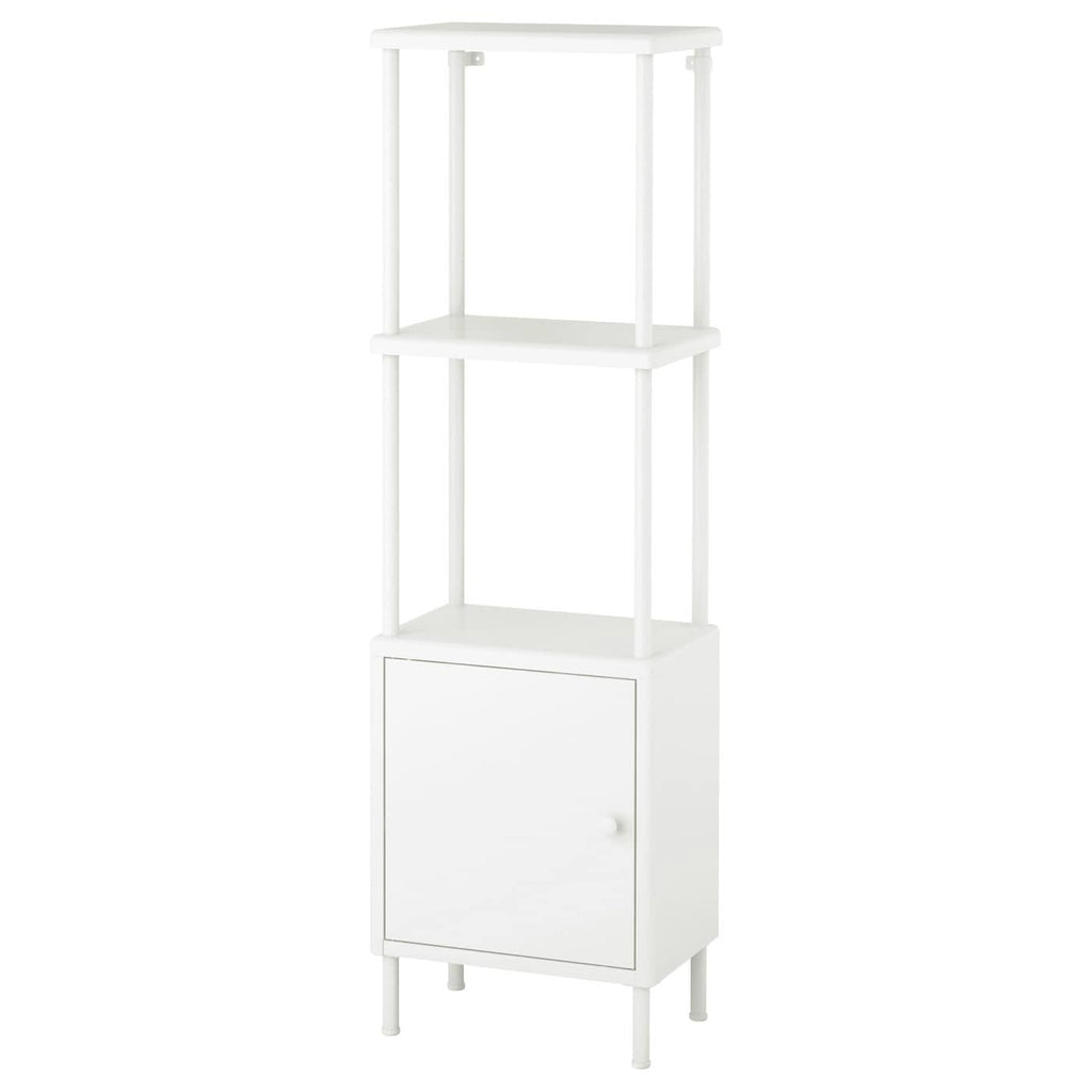 White 15 3/4x10 5/8x52 3/4 Shelving Unit with Cabinet J160352