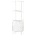 White 15 3/4x10 5/8x52 3/4 Shelving Unit with Cabinet J160352