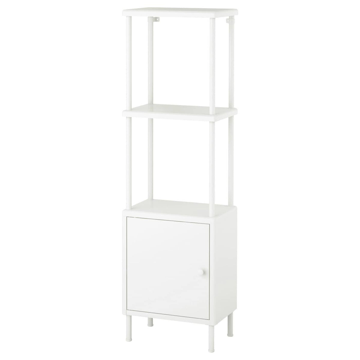 White 15 3/4x10 5/8x52 3/4 Shelving Unit with Cabinet J160352