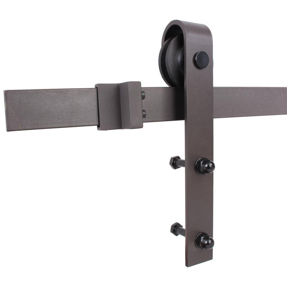 36 in. x 84 in. Espresso Stained Wood Interior Sliding Barn Door with Hardware Kit G30489