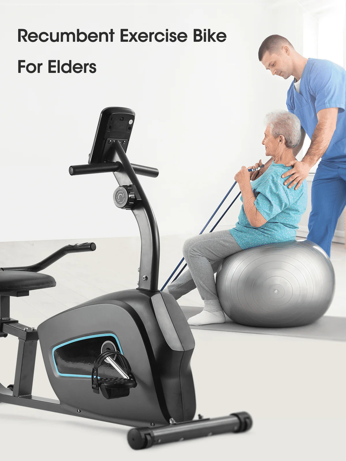 Recumbent Stationary Exercise Bike with Tablet Holder Z25603