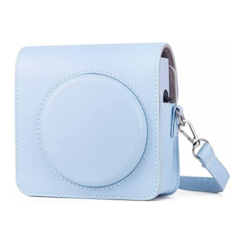 Glacier Blue Instant Camera Bundle with Square Film Twin Pack and Camera Case E403