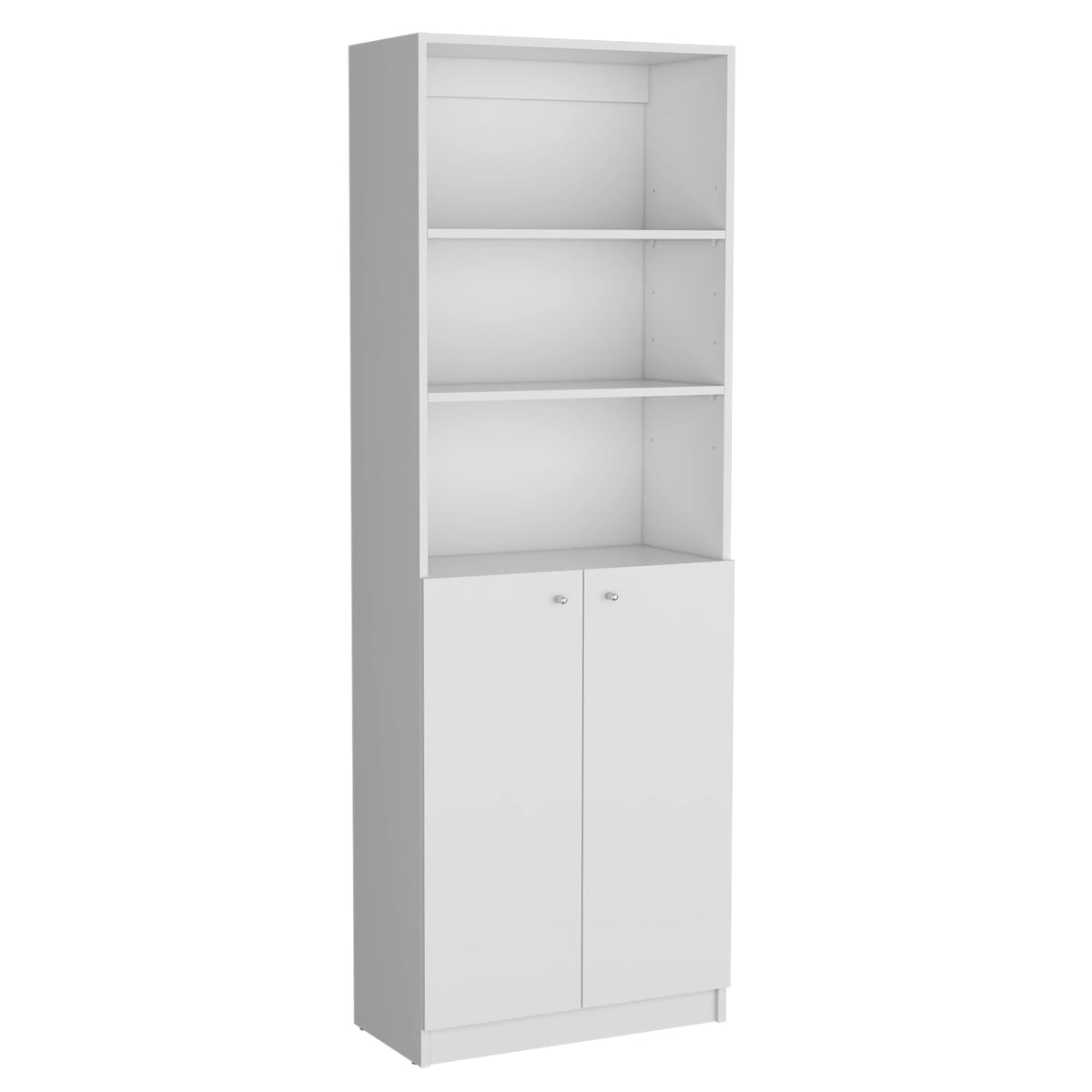 White 3 Piece Living Room Set with 3 Bookcases Y424
