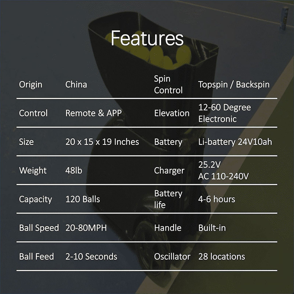 Tennis Ball Machine Pro 28 Precise Spots L564