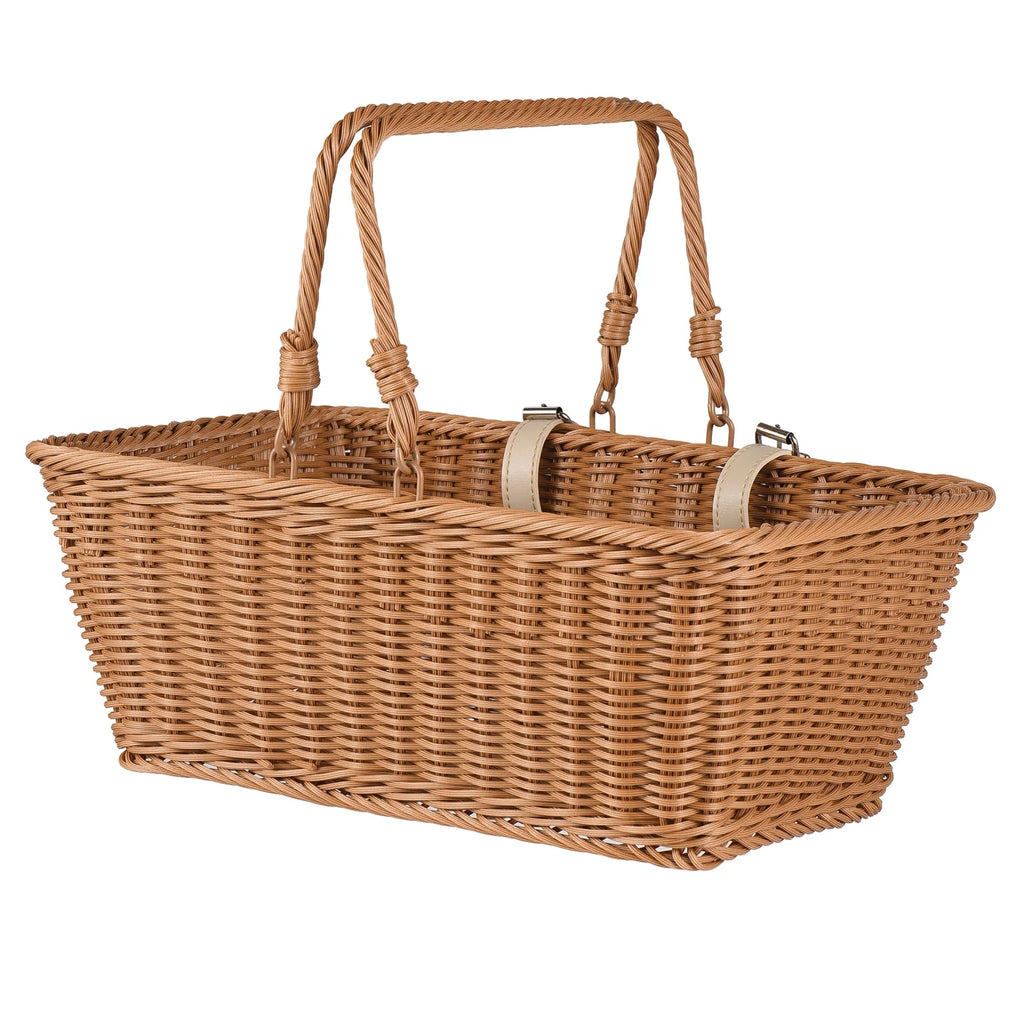 Hand Woven Wicker Bike Basket D8676