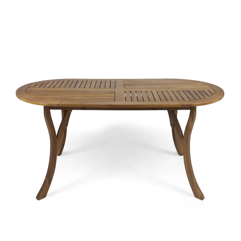 70" Oval Wooden Patio Dining Table X56903