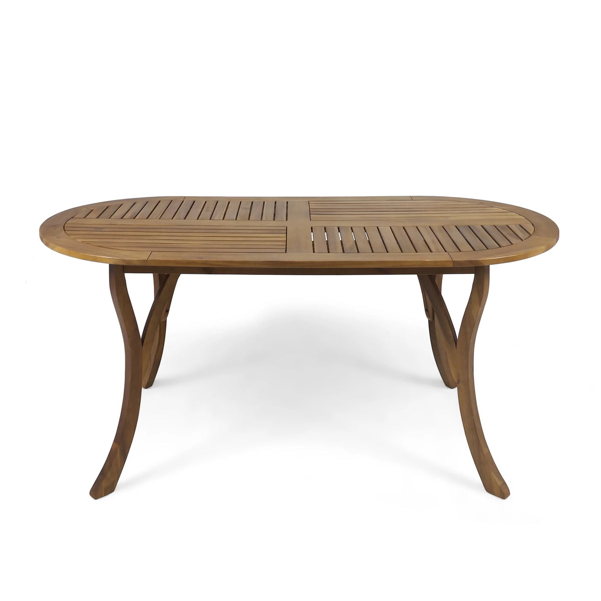 70" Oval Wooden Patio Dining Table X56903