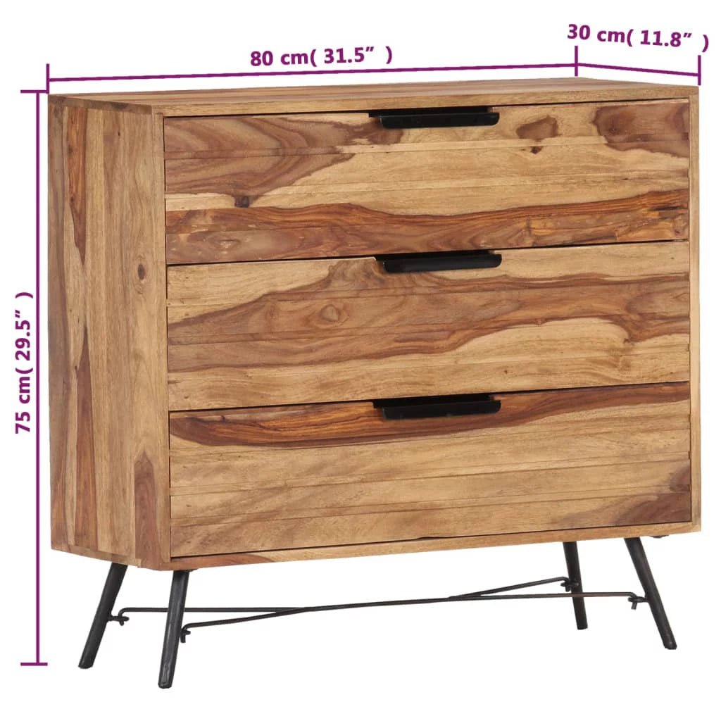 Solid Sheesham Wood Sideboard J807
