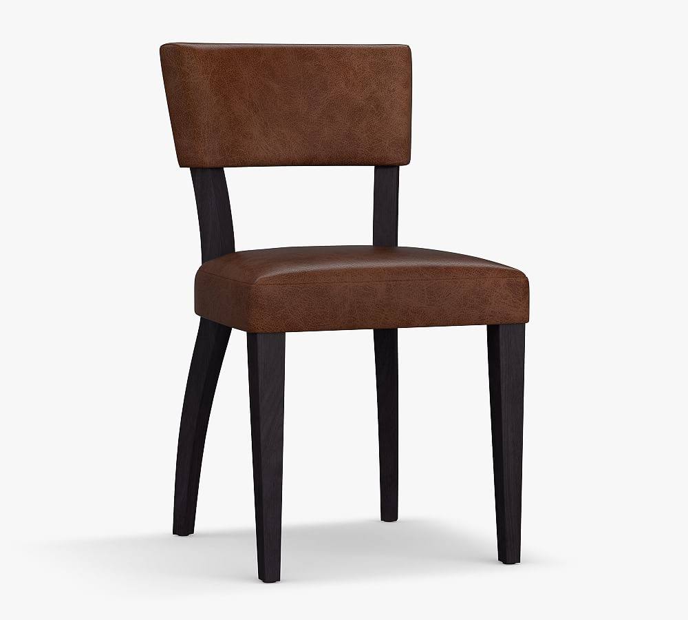 Vintage Midnight Leather Dining Side Chair G91041