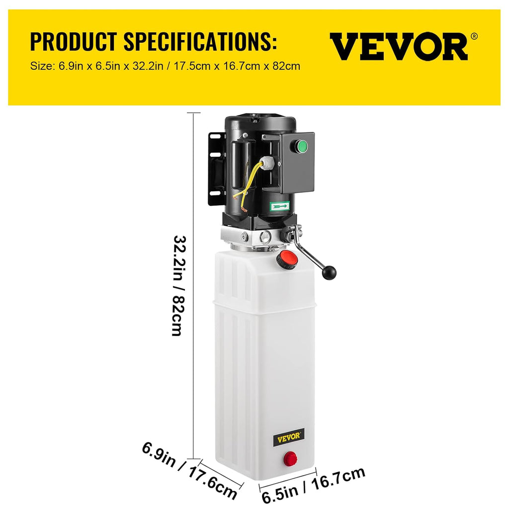 Hydraulic Power Unit 2.2KW 220V 3HP 50HZ 2750 PSI with 6L Plastic Reservoir W883491