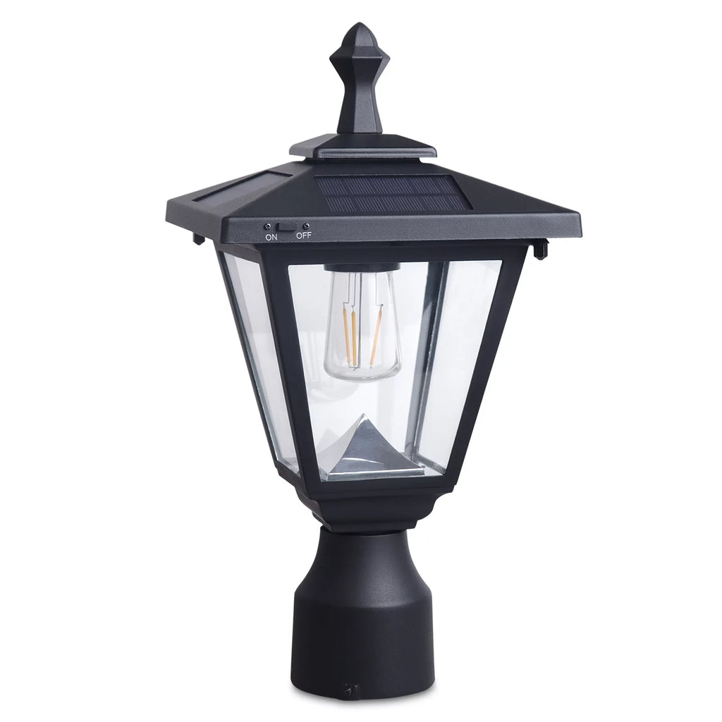 Solar Powered LED Aluminum Post Mounted Lamp F803734