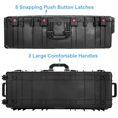 Waterproof Rolling Hard Case with Foam and Wheels D82915