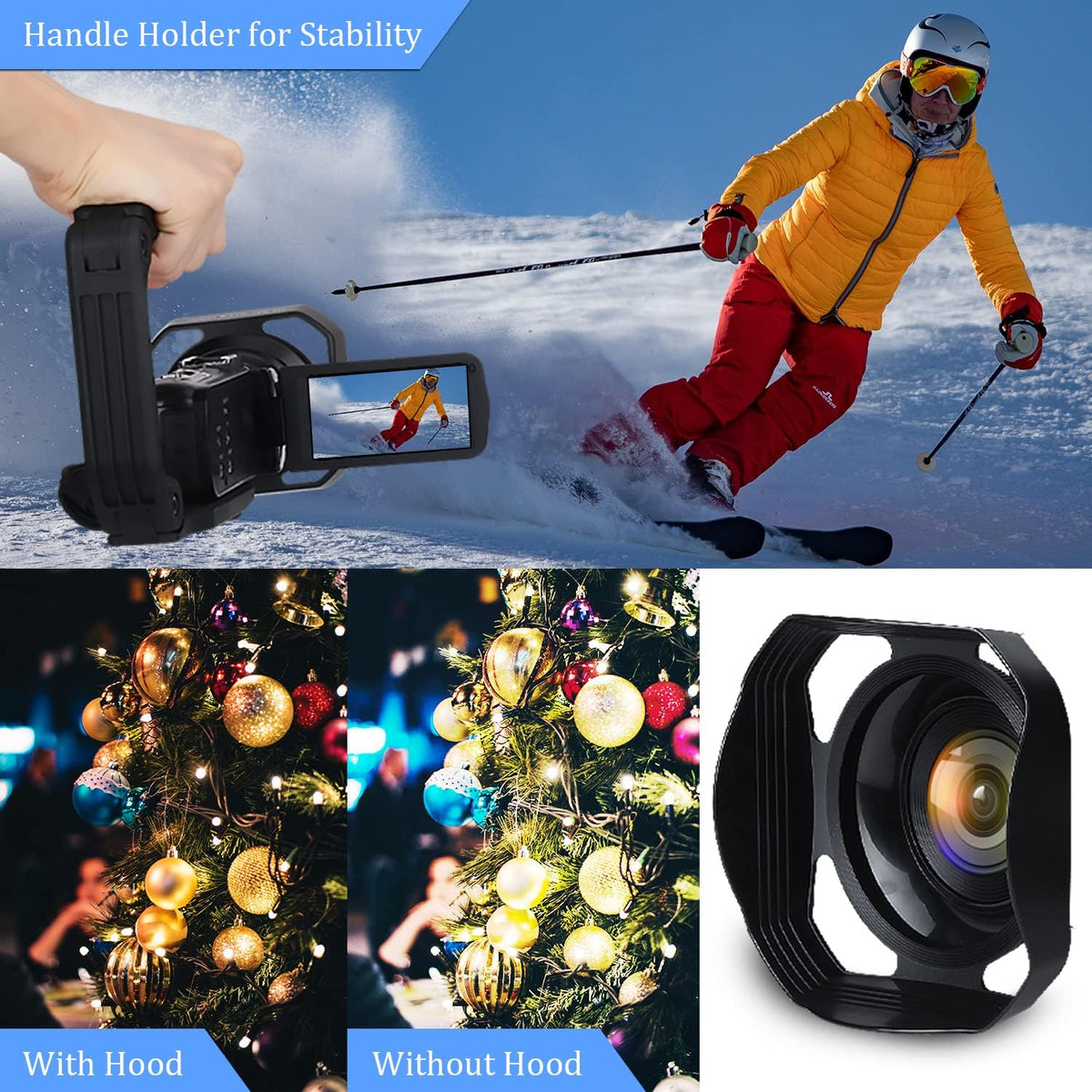 4K Video Camera Camcorder 48MP 60FPS 18X Zoom with 32GB SD Card X683