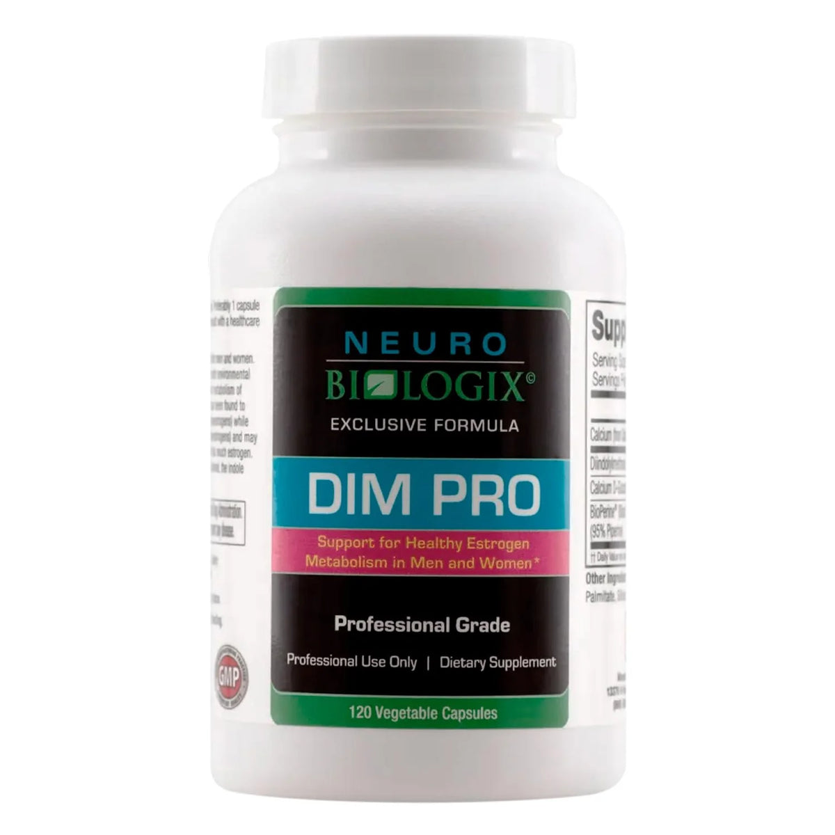 DIM Supplement with Diindolylmethane, Calcium, and Bioperine, 120 Vegetable Capsules Y75472
