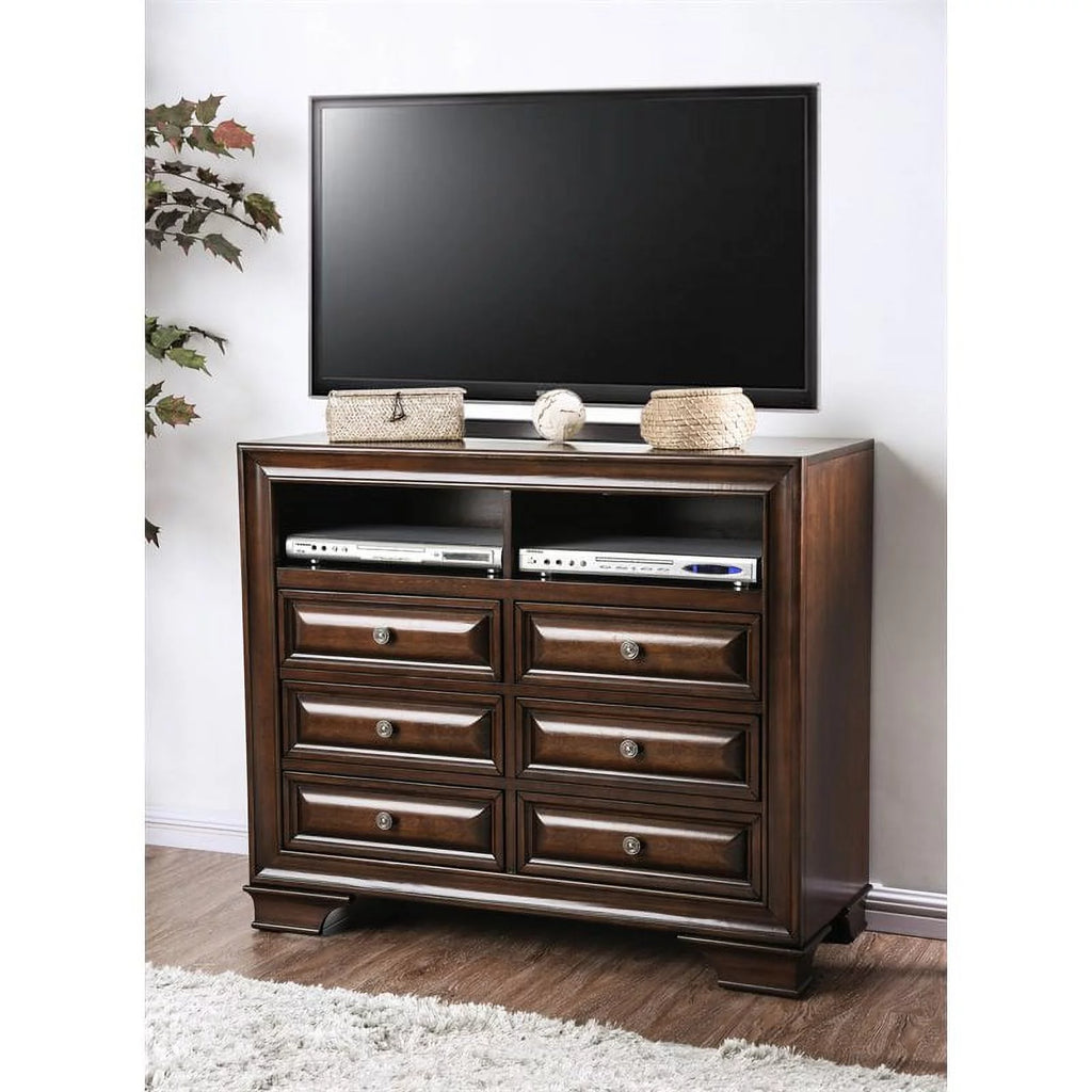 6 Drawer Wood TV Stand S181