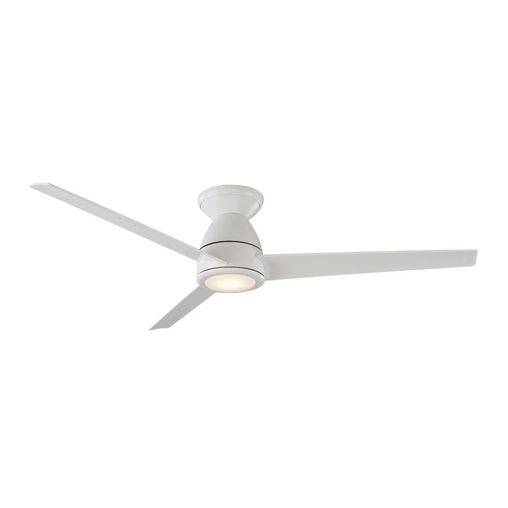 Matte White 52in 3-Blade Smart Ceiling Fan with LED Light Kit and Remote Control L3956