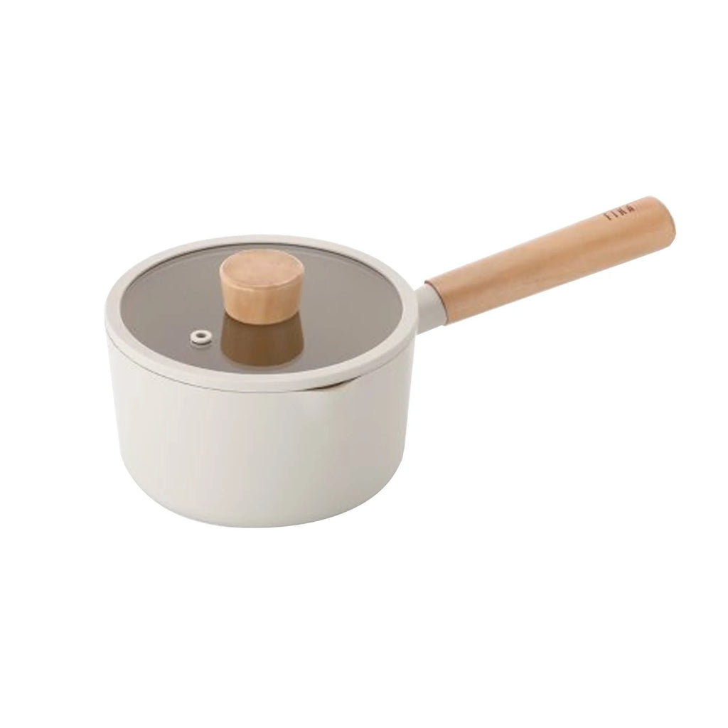 Milk Pan with Wood Handle and Glass Lid F937137