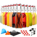 8 Pack 8.5oz Flip Top Glass Bottles L9407
