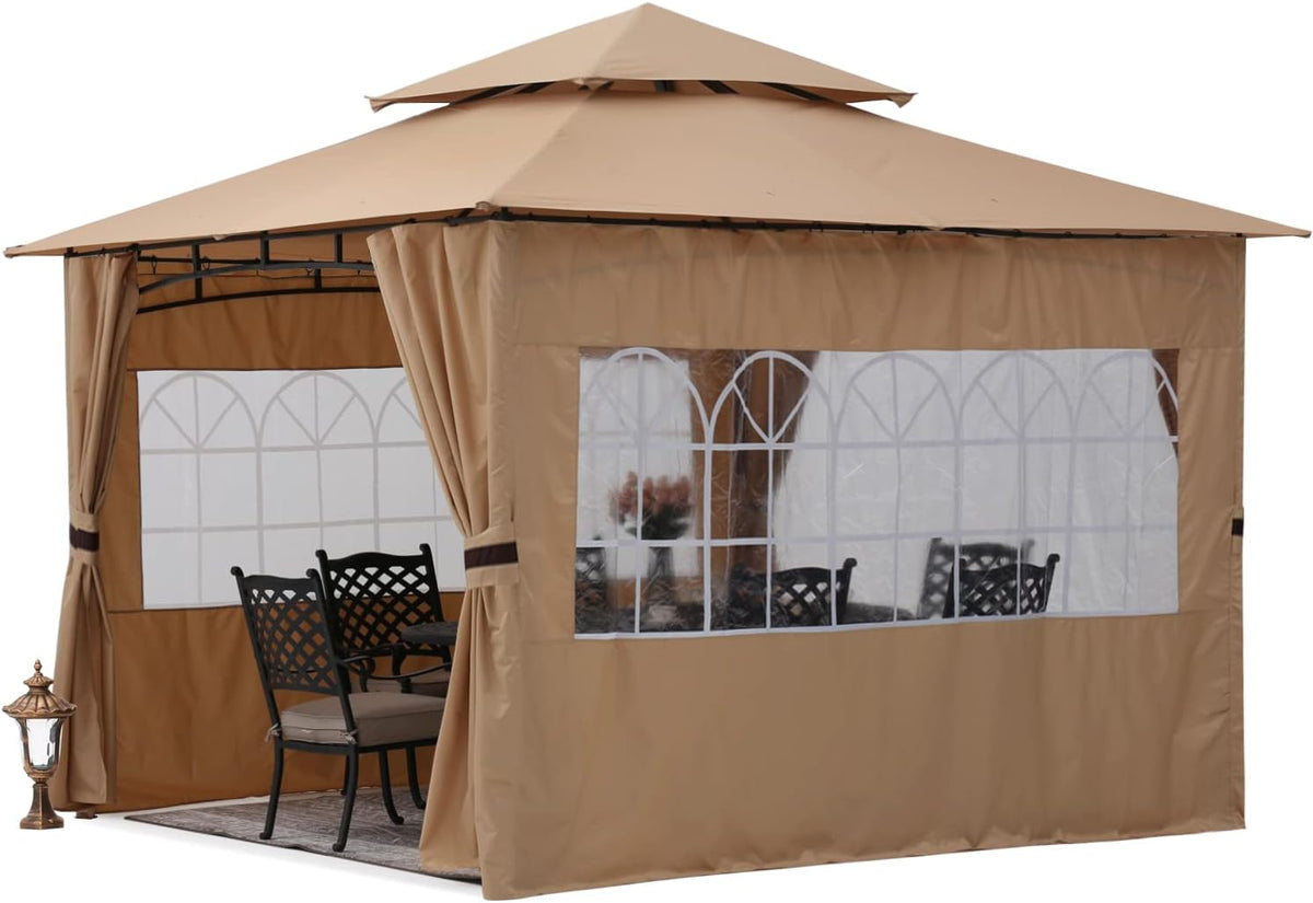10'x10' Winter Gazebo with Sidewalls and Church Window R817