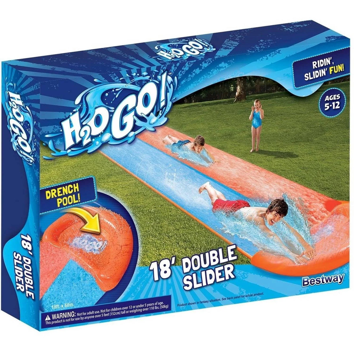 18' Double Lane Water Slide C599