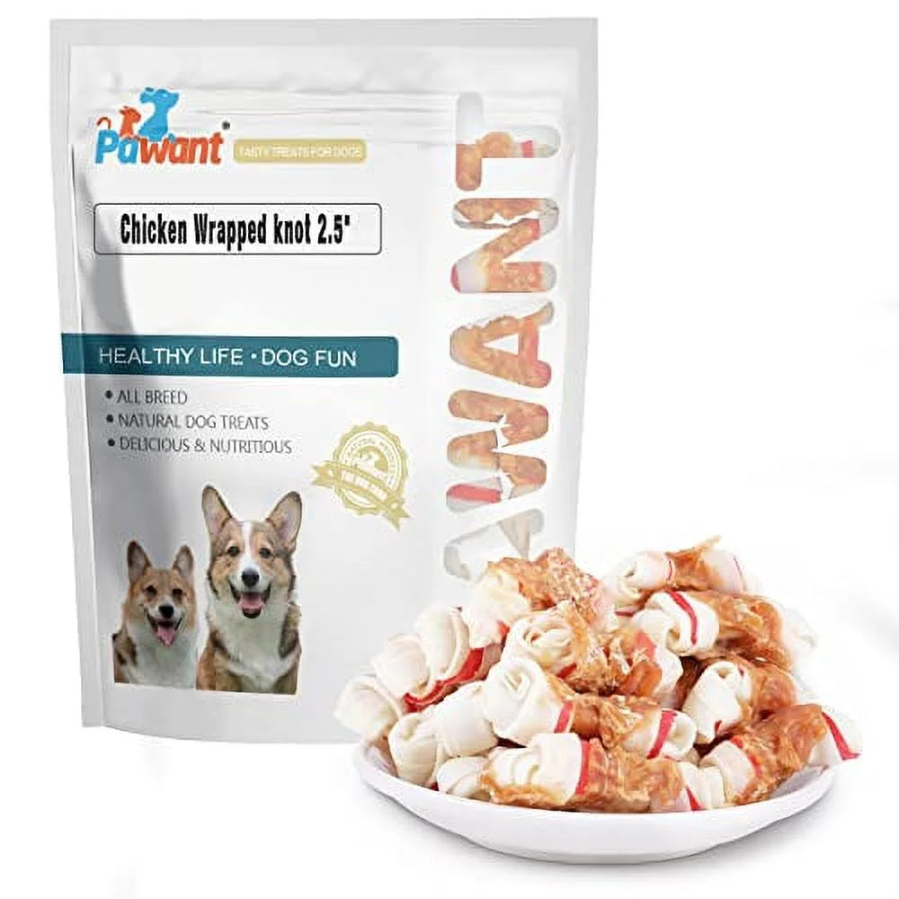 Chicken Wrapped Bone Dog Treats 2.5" 1lb A503987