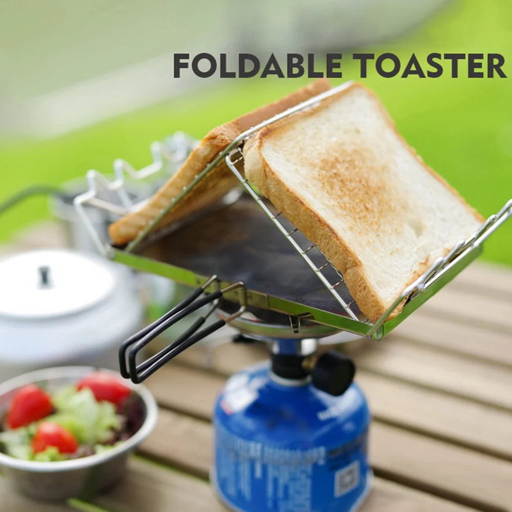 Stainless Steel Folding Camp Stove Toaster Rack X715